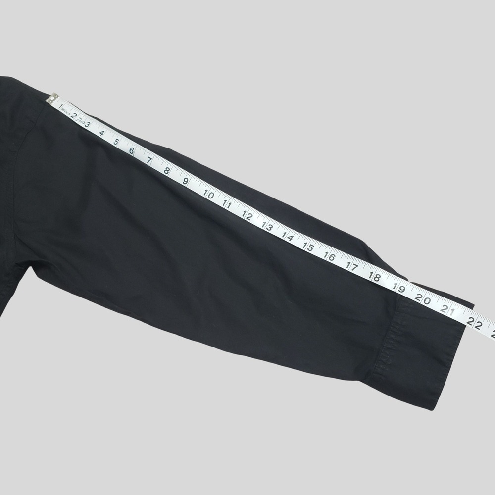 Everlane Womens Black Cotton Boxy Cropped Button Down Shirt Large Long Sleeve - Picture 7 of 9